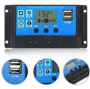 Akıllı Güneş Paneli Şarj Kontrol Cihazı Regülatörü - 30A