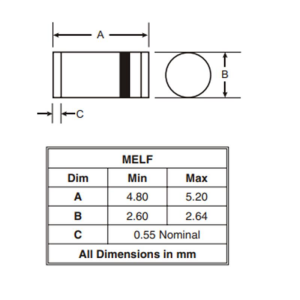 DL4937-13 1A 600V SMD Doğrultucu Diyot (DO-213AB / MELF)