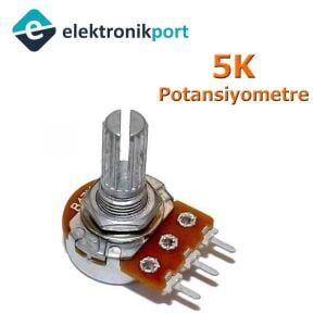 5K Pot (Potansiyometre) Uzun Mil