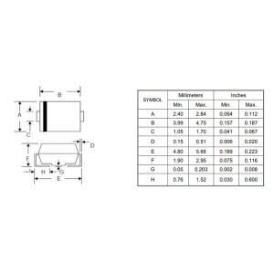 GS1M 1000V 1A DO-214AC SMD Diyot