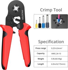 Yüksük Sıkma Pensesi 0,25 – 6 mm² Kendinden Ayarlı