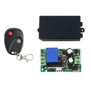 RF Uzaktan Kumandalı Röle 220V 1 Kanal 10A RF Alıcı Verici Transmitter Receiver Dikdörtgen