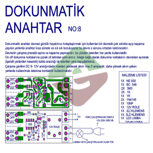 Dokunmatik Anahtar Demonte Devresi Kendin Yap (NO:8)