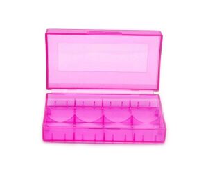Plastik Pil Taşıma Kutusu Pembe 18650