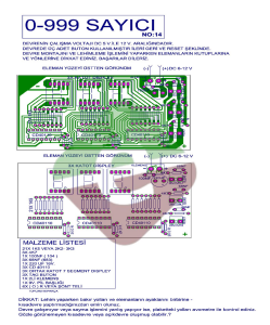 0-999 Sayıcı Devresi Demonte Kit Kendin Yap (NO:14)