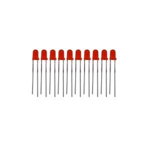 LED 3mm Kırmızı Difused (10 Adet)