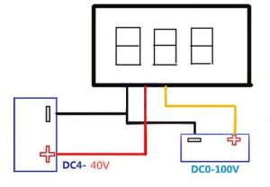Dijital Voltmetre DC 0-100V 0,28 inç Kırmızı