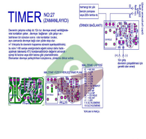 Timer Enerji ile Zamanlayıcı Devresi Demonte Kit Kendin Yap (NO:27)