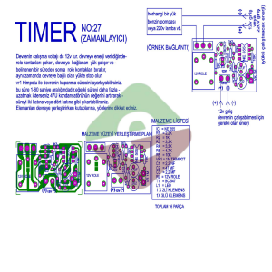 Timer Enerji ile Zamanlayıcı Devresi Demonte Kit Kendin Yap (NO:27)