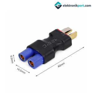 T Plug Erkek To Ec3 Dişi Konnektör Kablosuz Adaptör Rc Lipo Pil