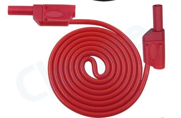 Test Kablosu Korumalı Tip Prop Uçlu 1 metre Kırmızı