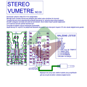 Stereo Vumetre Demonte Kit Kendin Yap (NO:33)