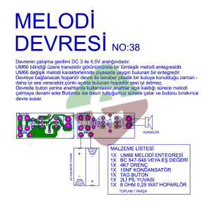 Melodi Devresi Demonte Kit Kendin Yap (NO:38)
