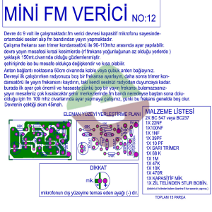 Mini FM Verici Demonte Kit Kendin Yap (NO:12)