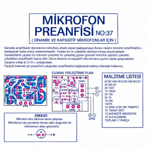 Mikrofon Preanfisi Demonte Kit Kendin Yap (NO:37)