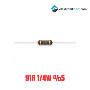 91R 1/4W %5 Tolerans Direnç - 100 Adet