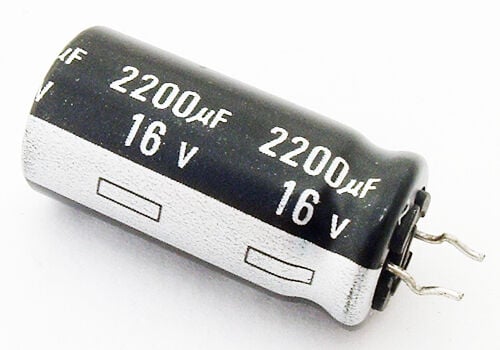2200uF 16V Elektrolitik Kondansatör 10mm, 20mm