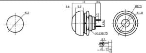 PBS33B 12mm Yuvarlak Push Buton Yeşil IC-184