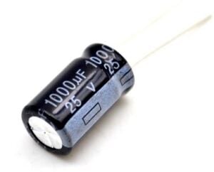 1000uF 25V Elektrolitik Kondansatör 10mm, 17mm