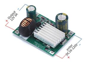 16-120V TO 12V 3A Voltaj Düşürücü Regülatör Kartı - Step Up/Step Down