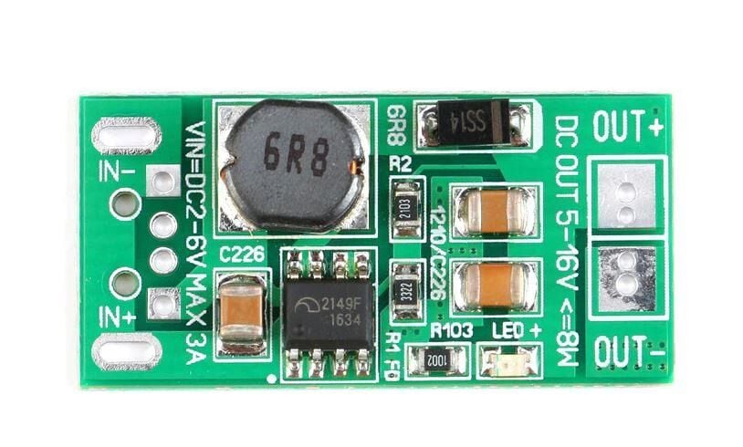 DC-DC 8W Voltaj Yükseltici Regülatör Modülü 3A 2-6V TO 5-16V
