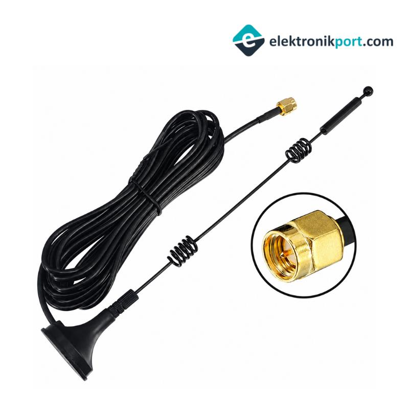 5800Mhz 12dBi 22.3cm Manyetik Taban SMA Erkek (Male) Wifi Anten