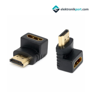 Hdmi Dirsek 90 Adaptörü Hdmi Erkek Dişi - Hdmi L Çevirici Uzatma