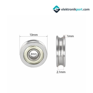 U604ZZ Kanallı Makara Tipi Rulman 4 mm U Oluklu
