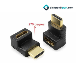 HDMI Dirsek Adaptörü Hdmi L Çevirici Uzatma Dönüştürücü 270°