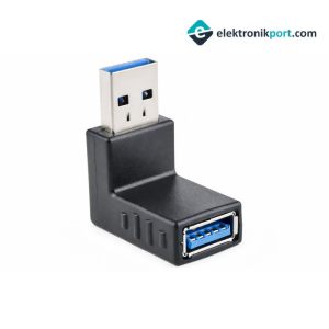 Usb 3.0 Dirsek 90 Derece L Tipi Çevirici Dişi Erkek Uzatma Aparat
