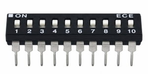10'lu Dip Switch ON-OFF Siyah