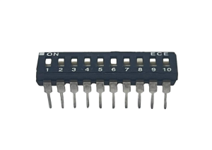 10'lu Dip Switch ON-OFF Siyah