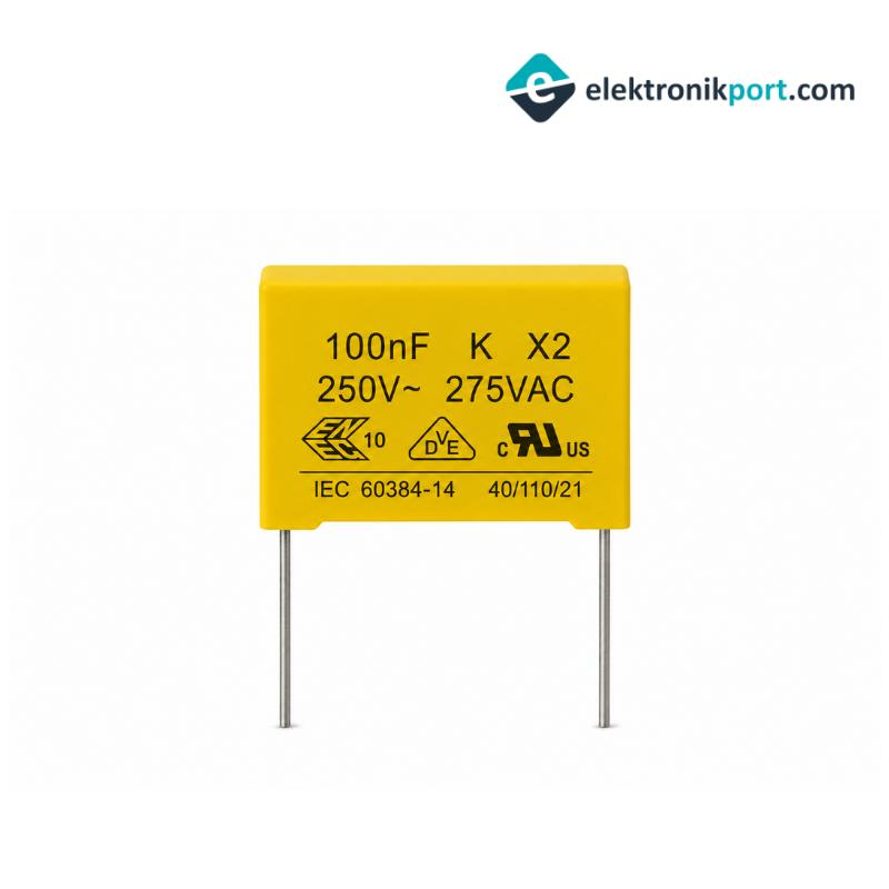 100nF 250V AC X2 Güvenlik Kondansatörü