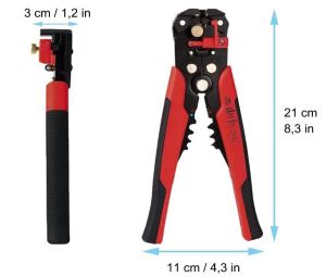 Kablo Sıyırma Pensesi 3 Fonksiyonlu Kablo Soyma ve Pabuç - Yüksük Sıkma Pensesi