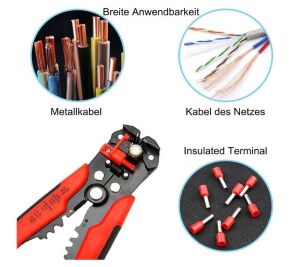 Kablo Sıyırma Pensesi 3 Fonksiyonlu Kablo Soyma ve Pabuç - Yüksük Sıkma Pensesi