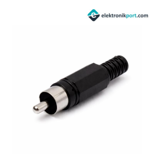 RCA Erkek Siyah Tos Jak Fiş Plastik