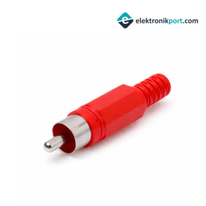 RCA Erkek Kırmızı Tos Jak Fiş Plastik