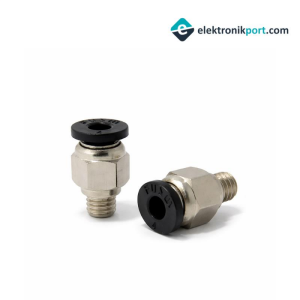 3D Yazıcı Printer PC4-M6 Pnömatik Konnektör - Siyah