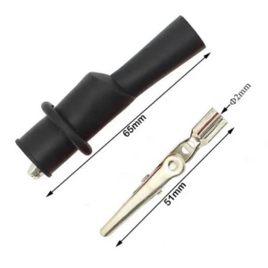 Test Probu Siyah Krokodil (Timsah) - Multimetre Pensampermetre Test Klipsi Kıskacı