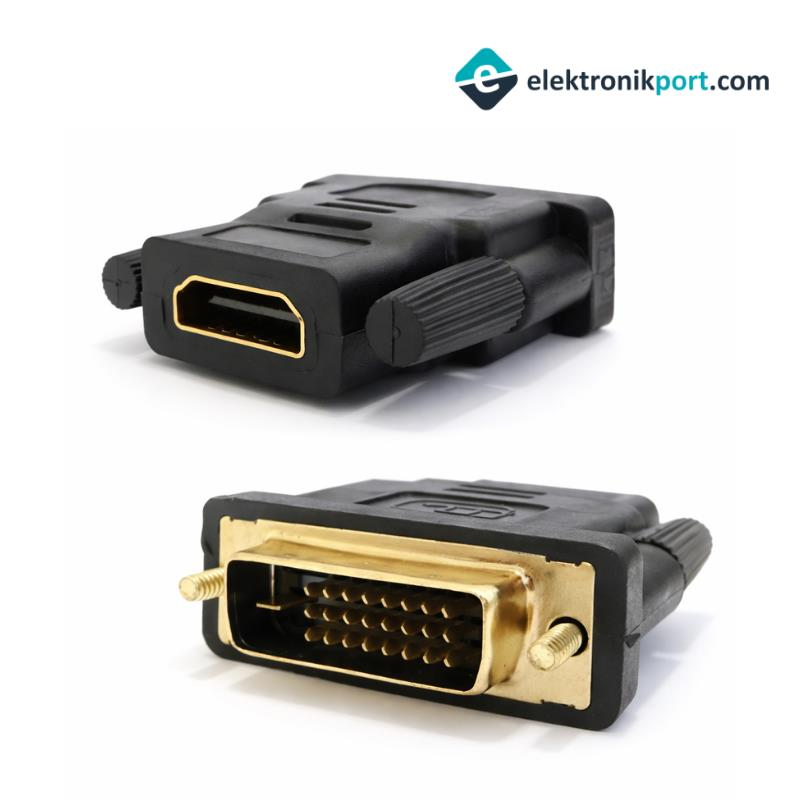 24+1 Dvi Erkek To Hdmi Dişi Çevirici Dvi To Hdmi