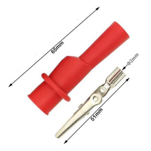 Test Probu Kırmızı Krokodil (Timsah)- Multimetre Pensampermetre Test Klipsi Kıskacı