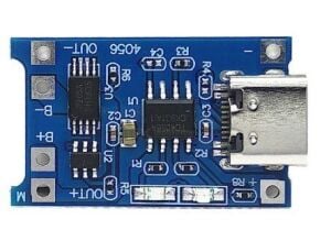 TP4056 Type-C 1S 3.7V LiPo, Li-ion Pil Şarj Devresi: