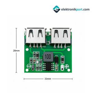Çift USB Çıkışı 9V 12V 24V TO 5V 3A DC-DC Step Down Şarj Modülü