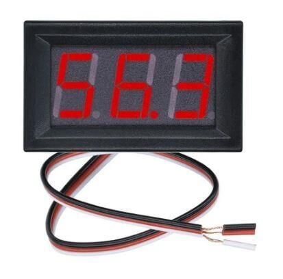 Voltmetre 0,56 Inch DC 0-100V Kırmızı 3 Kablolu Panel Tip
