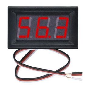 Voltmetre DC 0-100V Panel Tip Kırmızı 0,56 İnch