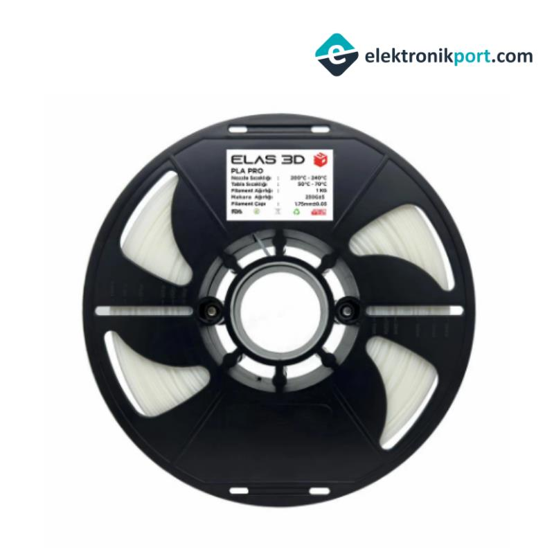 Elas 1,75mm İnci Beyaz PLA PRO Filament 1Kg