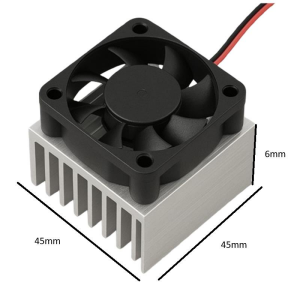 Alüminyum Soğutucu Beyaz Bloklu Fan 45x45x6mm 12V DC 0.08A DC - 4010HS12