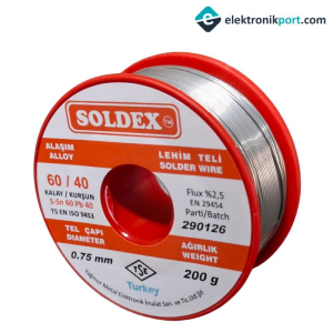 Soldex Lehim Teli 200 Gr 1mm Sn:60 - Pb:40 60/40