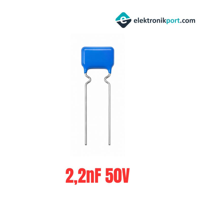 2,2nF 50V %5 Polyester Film Kondansatör
