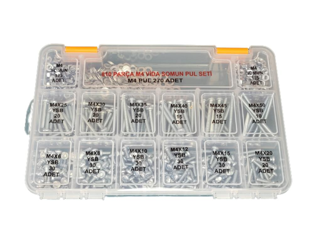 M4 Ysb Vida Somun Pul Seti 810 Adet